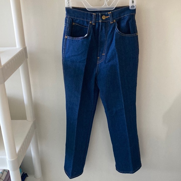 Vtg 1980s NWT Unworn Sugartime Embroidered Back Pockets Girls Denim Jeans Sz 12 - Picture 1 of 9